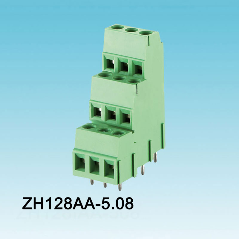 128 Terminal de tornillo de PCB de empalme frontal